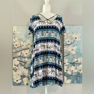 Wishful Park Elephant and Tribal Print Swing Dress